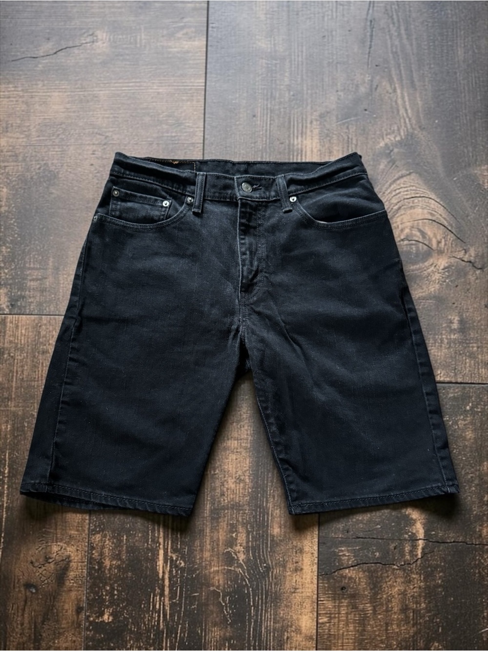 Levi's 505 Men's Black Denim Shorts Size 32 Regular Fit